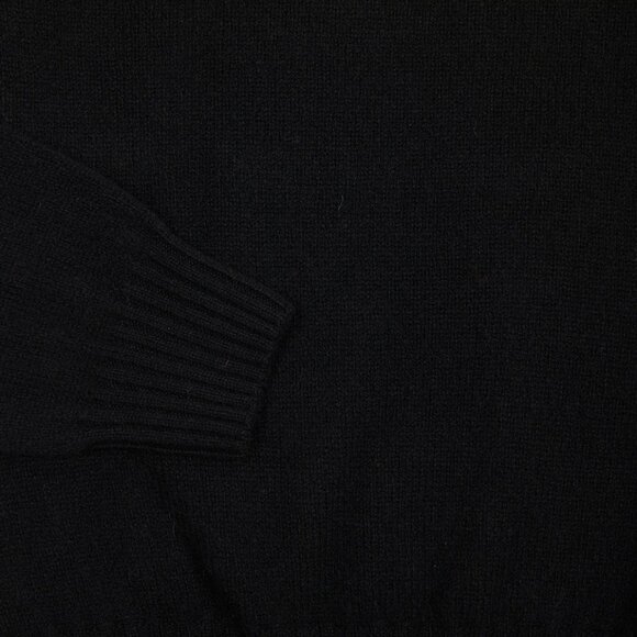 Like new - Black Scottish sweater turtleneck polo neck Jumper Harley of Scotland - Picture 2 of 8